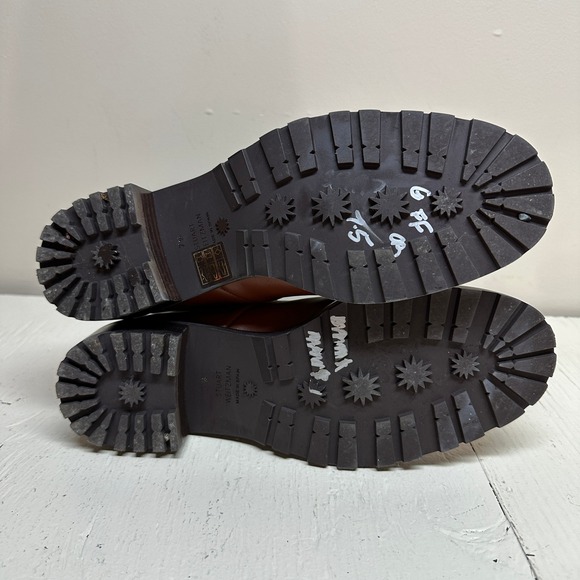 STUART WEITZMAN Kolbie Brown Leather Lace Up Combat Ankle Boots Size 7.5B - Picture 8 of 10